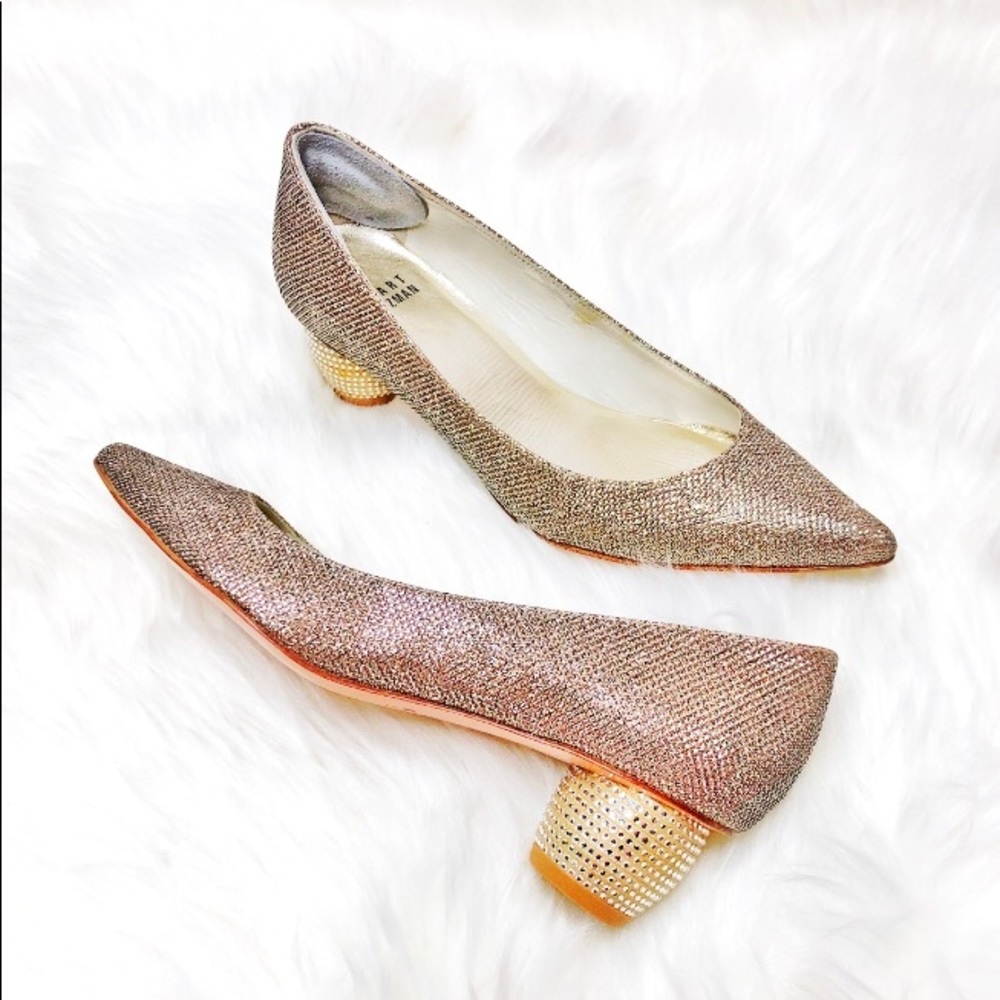 Stuart Weitzman Metallic Pumps Disco Poco